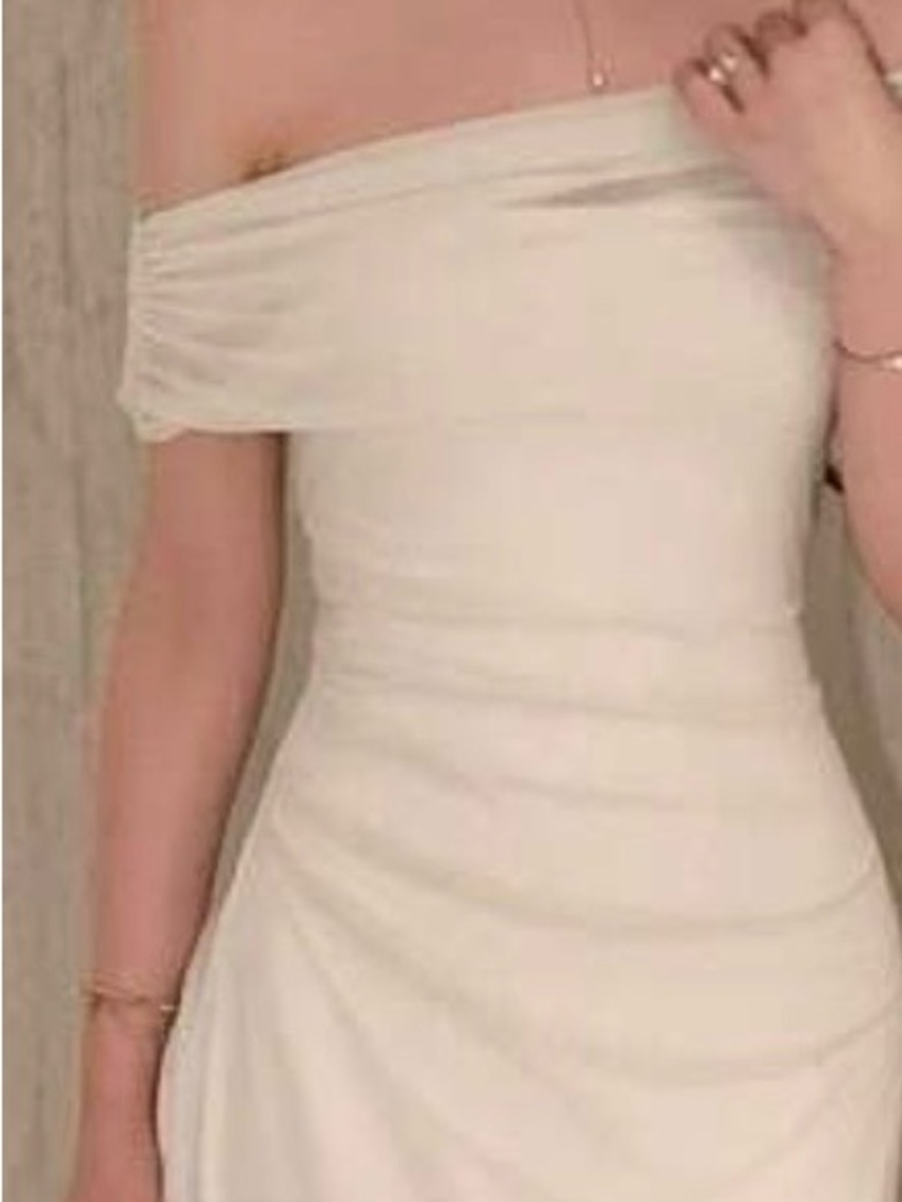 SHEIN Ivory Fitted Wedding Dress